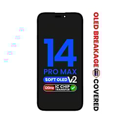 Grab the wholesale deals on the OLED Assembly for iPhone 14 Pro Max, aftermarket QV8 soft version 2, 120Hz, IC transfer eligible.
