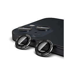 Buy the Metal Ring with HD Tempered Glass for iPhone 15 and 15 Plus in Black.