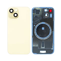 Grab the wholesale deals on the Back Glass with Frame and MagSafe Magnet for iPhone 15 in yellow, without the logo.
