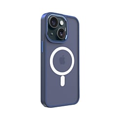 iPhone 14 Plus / 15 Plus New Magnetic Wireless Charging Case - NAVY BLUE (Only Ground Shipping)
