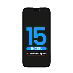 Buy the LCD assembly for iPhone 15, Aftermarket Incell QV6, IC transfer eligible.
