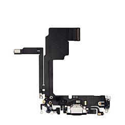Purchase the Charging Port Flex Cable for iPhone 15 Pro in Black Titanium, Aftermarket.
