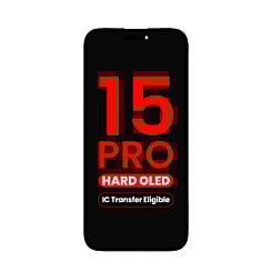 Buy the OLED Assembly for iPhone 15 Pro, Aftermarket QV8 Hard type, IC transfer eligible.