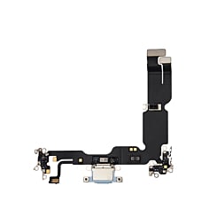 Stock up on the Charging Port Flex Cable for iPhone 15 Plus in Blue, aftermarket version.
