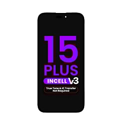 LCD Assembly for iPhone 15 Plus (True Tone Programming and IC Transfer NOT REQUIRED) (Aftermarket Incell / QV7 V3)