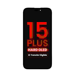 Buy the OLED assembly for iPhone 15 Plus — aftermarket QV8 hard, IC transfer eligible.