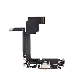 Shop the Charging Port Flex Cable for iPhone 15 Pro Max in natural titanium, aftermarket version.