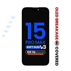 OLED Assembly for iPhone 15 Pro Max (True Tone Programming and IC Transfer NOT REQUIRED) (Aftermarket QV8 V3 / Soft / 120HZ)
