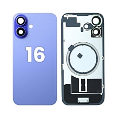 Back Glass with Frame and MagSafe Magnet for iPhone 16 (Pack of 2) (NO LOGO) (ULTRAMARINE)