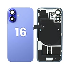 Back Glass with Wireless NFC and MagSafe Magnet for iPhone 16 (Pack of 2) (NO LOGO) (ULTRAMARINE)