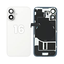 Back Glass with Wireless NFC and MagSafe Magnet for iPhone 16 (Pack of 2) (NO LOGO) (WHITE)