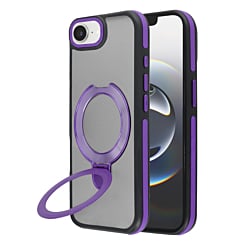 Matte Transparent Case with Wireless Charging Kickstand - PURPLE for iPhone 16E (Only Ground Shipping)