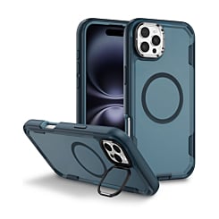 Shockproof Magsafe Case with Camera Stand - SAPPHIRE BLUE for iPhone 16 Pro Max (Only Ground Shipping)