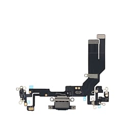 Charging Port Flex Cable for iPhone 16e (Aftermarket) (BLACK)
