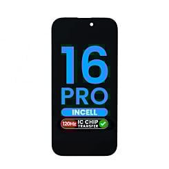 Stock up on the LCD Assembly for iPhone 16 Pro, aftermarket Incell, QV6, 90Hz, full HD, 6.1 inches.
