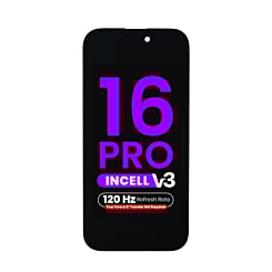 LCD Assembly for iPhone 16 Pro  (True Tone Programming and IC Transfer NOT REQUIRED) (Aftermarket Incell / QV7 V3 / 120HZ)