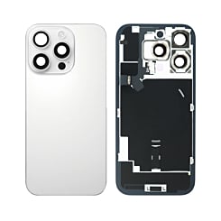 Back Glass with Frame and MagSafe Magnet for iPhone 16 Pro (WHITE TITANIUM) (Service Pack)