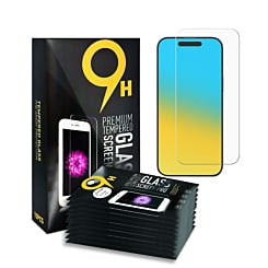 Grab wholesale deals on the Clear Tempered Glass for iPhone 16 Pro, 2.5D, in a pack of 10.