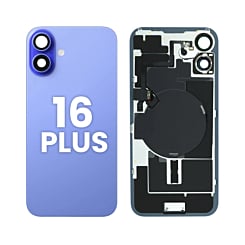 Back Glass with Wireless NFC and MagSafe Magnet for iPhone 16 Plus (Pack of 2) (NO LOGO) (ULTRAMARINE)