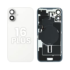 Back Glass with Wireless NFC and MagSafe Magnet for iPhone 16 Plus (Pack of 2) (NO LOGO) (WHITE)