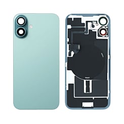 Back Glass with MagSafe Magnet & NFC & Flashlight Flex for iPhone 16 Plus (TEAL) (NO LOGO)