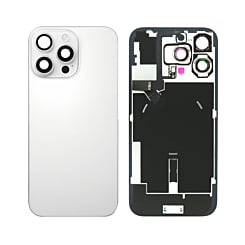 Back Glass with MagSafe Magnet & NFC & Flashlight Flex for iPhone 16 Pro Max (WHITE TITANIUM) (NO LOGO)