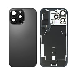 Back Glass with Frame and MagSafe Magnet for iPhone 16 Pro Max (BLACK TITANIUM) (Service Pack)