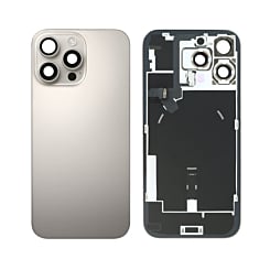Back Glass with Frame and MagSafe Magnet for iPhone 16 Pro Max (NATURAL TITANIUM) (Service Pack)