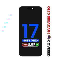 OLED Assembly for iPhone 17 (Aftermarket Soft / QV8 / 120HZ) (IC Transfer Eligible) (Exclusive OLED Breakage Warranty)