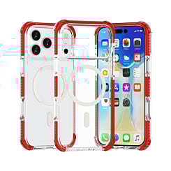 TPU Mesh Sport Case with Wireless Charging - RED for iPhone 17 Pro (Only Ground Shipping)