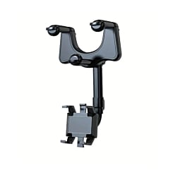 Rearview Mirror Smartphone Clip Mount - BLACK (Only Ground Shipping)