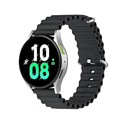 Ocean Band Silicone Sport Strap Band for Galaxy Watch (20mm) (BLACK) (Only Ground Shipping)