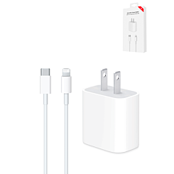 Stock up on the 20W USB C-L Non-MFI Charging Cable with 20W USB-C Power Adapter 3 ft Only Ground Shipping.






