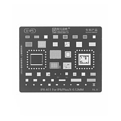 Buy the AMAOE BGA Reballing Stencil for iPhone 8, 8 Plus, and X – 0.12mm A11. This item is not returnable.
