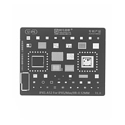 Order the AMAOE BGA reballing stencil for iPhone XS, XR, and XS Max – 0.12mm A12, not returnable.