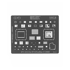 Stock up on the AMAOE BGA reballing stencil for iPhone 11 series, 0.12mm (A13) — not returnable.