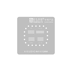 Purchase the AMAOE BGA reballing stencil for iPhone 15 Series LCD IC, 4 in 1 with 0.12mm thickness. This item is not returnable.