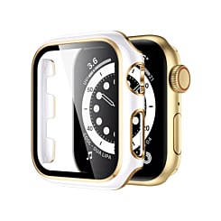 iWatch 42mm Shinny Hard PC Bumper Case - WHITE & ROSE GOLD (Only Ground Shipping)