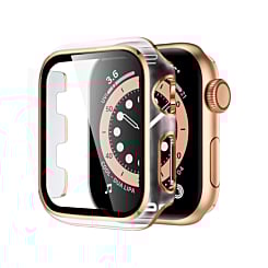 iWatch 42mm Shinny Hard PC Bumper Case - CLEAR & ROSE GOLD (Only Ground Shipping)