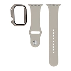Silicone Soft Band with Tempered Glass - GRAY for iWatch 42mm (2024) (Only Ground Shipping)
