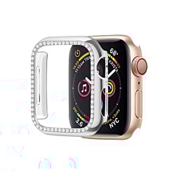 iWatch 42mm (2024) Stone PC Bumper Case with Tempered Glass - SILVER (Only Ground Shipping)