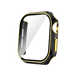 iWatch 42mm (2024) Shinny Hard PC Bumper Case - BLACK & GOLD (Only Ground Shipping)
