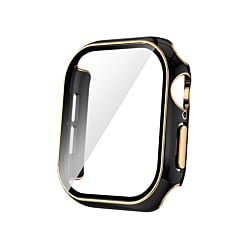iWatch 42mm (2024) Shinny Hard PC Bumper Case - BLACK & ROSE GOLD (Only Ground Shipping)