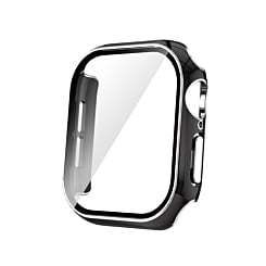 iWatch 42mm (2024) Shinny Hard PC Bumper Case - BLACK & SILVER (Only Ground Shipping)