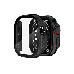 iWatch 49mm Hard PC Bumper Case with Tempered Glass - BLACK (Only Ground Shipping)