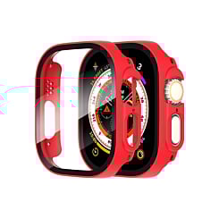 iWatch 49mm Hard PC Bumper Case with Tempered Glass - RED (Only Ground Shipping)