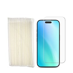 Purchase the Clear Tempered Glass for iPhone 16 Pro, 2.5D, in a bulk pack of 50 pieces.