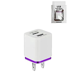 Dual USB-A Wall Adapter Power Adapter (5W) (Only Ground Shipping)