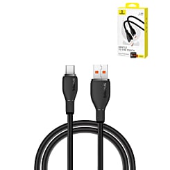 BASEUS Pudding Series USB A-C Fast Charging Data Cable (BLACK) (65w) (6ft) (Only Ground Shipping)