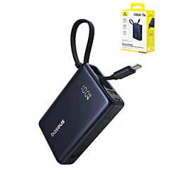 BASEUS PicoGo Digital Display Power Bank (45W) (10000mAh) (COSMIC BLACK) (Only Ground Shipping)